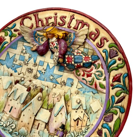 Jim Shore Heartwood‎ Creek 2005 Christmas 8”  Plate Sowing Joy Collectible Angel - Picture 7 of 13